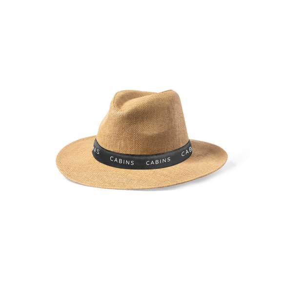 Sombrero indiana fabricado en paja de papel, con confortable cinta ajustable interior.