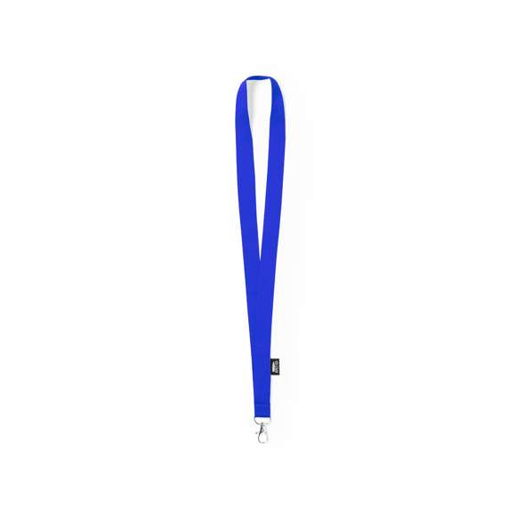 Lanyard de línea nature fabricado en resistente poliéster 300D RPET, con gancho metálico giratorio. Etiqueta con distintivo RPET y disponible en extensa gama de colores, color blanco especial para sublimación.El material RPET se elabora a partir de plástico reciclado, para así fomentar la reutilización de residuos plásticos y ayudar a la sostenibilidad del planeta.
