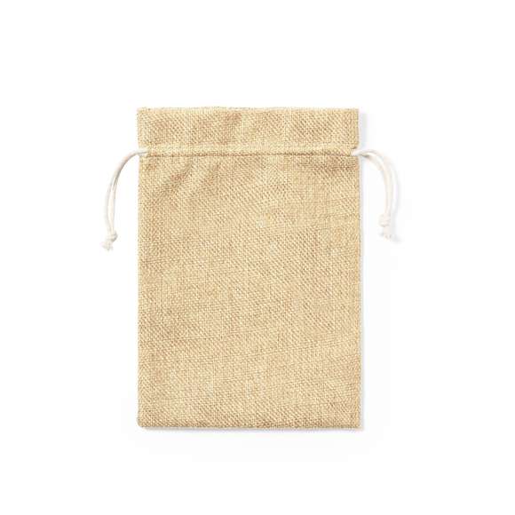  	Bolsa de presentación de inspiración nature y acabado cosido, fabricada en poliéster. Con cierre de cordón y disponible en variada gama de colores.