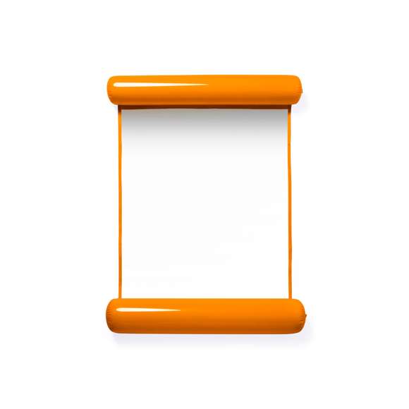  	Original colchoneta con extremos hinchables en resistente PVC. Enrollable y con resistente redecilla central de 80x70 cm en poliéster de color blanco. Con plegado especial para fácil impresión y disponible en variada gama de colores.