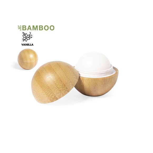  	Bálsamo labial de línea nature, con aroma vainilla y protección SPF15. En envase dosificador roll-on de bambú, con tapa a rosca.
