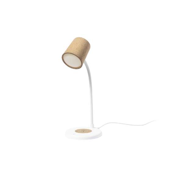 Lámpara multifunción de diseño exclusivo Limited Edition, en elegante acabado blanco y con detalles corcho natural.  Regulable en altura, con 12 LEDs y 3 posiciones de iluminación (cálida, fría y media) e intensidad de luz regulable. Con altavoz Bluetooth® de 3W de potencia y cargador inalámbrico integrado de 10W, compatible con dispositivos equipados con tecnología de carga inalámbrica Qi. Con base antideslizante y cable cargador Tipo C de 1 m incluido. Disponible manual de instrucciones en español e inglés.  Presentación en estuche Limited Edition Experience, de diseño único y protegido por derechos de propiedad industrial. Incluida tarjeta en cartón reciclado con descripción Limited Edition.  De la perfecta combinación entre exclusividad y diseño nace Limited Edition, una colección especial de ideas promocionales de edición limitada. Un nuevo concepto, inspirado en la fusión de artículos premium con las últimas tendencias, en tiradas de unidades limitadas, y ofreciendo una experiencia de regalo única, exclusiva e inolvidable.  Fabricado conforme a los estándares RoHS y en cumplimiento con los siguientes requisitos de seguridad:  Sistema de protección contra sobrecalentamiento. Sistema de protección contra sobrecarga. Sistema de bloqueo para evitar cortocircuitos.