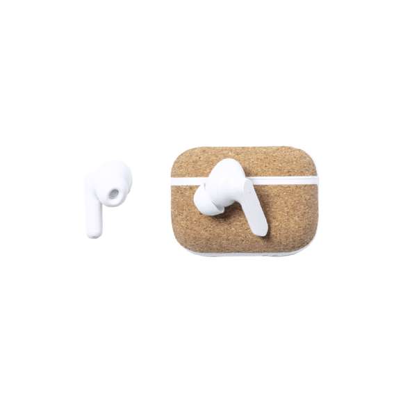 Auriculares intraurales de diseño exclusivo Limited Edition. Con conexión Bluetooth® 5.0, función manos libres y en elegante acabado de color blanco. De diseño ergonómico y con batería de 30 mAh. Incluyen botón de control táctil integrado en el auricular y luz LED de estado de carga. Base de carga a juego, con batería de 300mAh y recubierta en corcho natural, con cable de carga Tipo C incluido. Disponible manual de instrucciones en español e inglés.Presentación en estuche Limited Edition Experience, de diseño único y protegido por derechos de propiedad industrial. Incluida tarjeta en cartón reciclado con descripción Limited Edition.De la perfecta combinación entre exclusividad y diseño nace Limited Edition, una colección especial de ideas promocionales de edición limitada. Un nuevo concepto, inspirado en la fusión de artículos premium con las últimas tendencias, en tiradas de unidades limitadas, y ofreciendo una experiencia de regalo única, exclusiva e inolvidable.Fabricado conforme a los estándares RoHS y en cumplimiento con los siguientes requisitos de seguridad:Sistema de protección contra sobrecalentamiento.Sistema de protección contra sobrecarga.Sistema de bloqueo para evitar cortocircuitos.