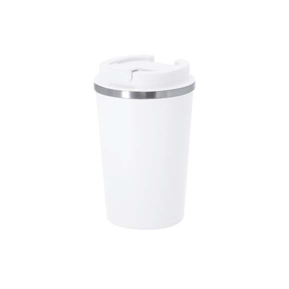 Vaso térmico de sobremesa fabricado en acero inox de doble pared y 350ml de capacidad. Con dosificador en tapa y abrefácil, libre de BPA. Disponible en variada gama de colores mate. Presentado en caja individual de diseño kraft.