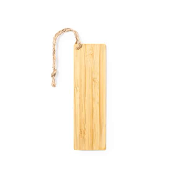 Original y resistente marcapáginas de línea nature fabricado en bambú y con cordón de yute. Conciencia ecológica en combinación con el placer de la lectura.