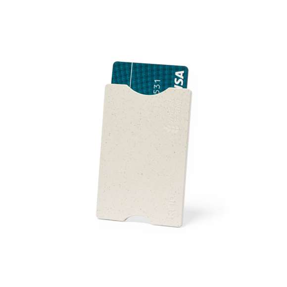 Tarjetero de línea nature fabricado en caña de trigo. Con tecnología de seguridad RFID (Identificación por Radio Frecuencia) que mantiene seguros tus dispositivos de transmisión de identidad. Muesca para fácil acceso a la tarjeta y distintivos RFID y caña de trigo inyectados en molde.La caña de trigo fomenta la utilización de materias primas naturales, reduciendo así las emisiones contaminantes.
