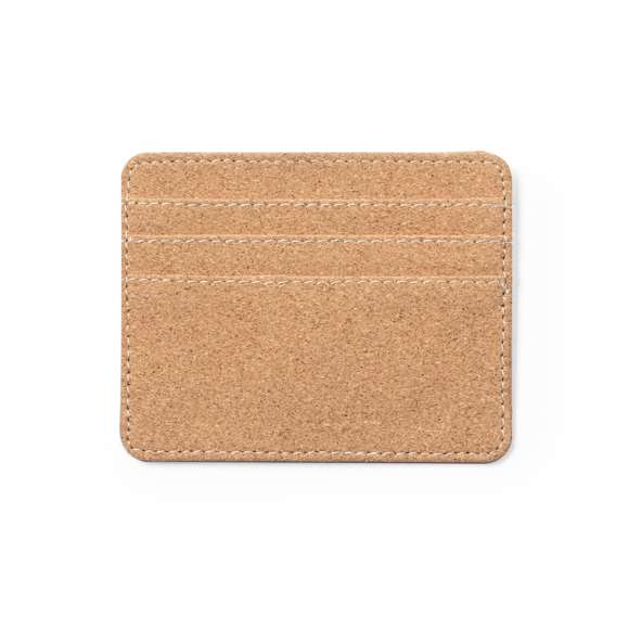 Elegante tarjetero fabricado en corcho natural. Con 6 compartimentos independientes para tarjetas y tecnología de seguridad RFID (Identificación por Radio Frecuencia) que mantiene seguros tus dispositivos de transmisión de identidad. Distintivo RFID en el exterior.
