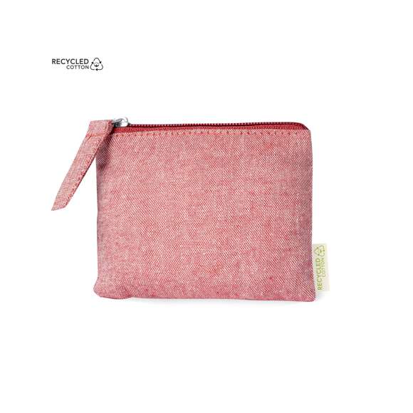 Monedero fabricado en 100% algodón reciclado. Compartimento principal con cierre de cremallera y tirador a juego. Con algodón distintivo reciclado en la etiqueta exterior y disponible en variada gama de colores. Certificación GRS (Global Recycled Standard / Estándar de Reciclaje Global), que garantiza el origen reciclado del material usado para fabricar el producto