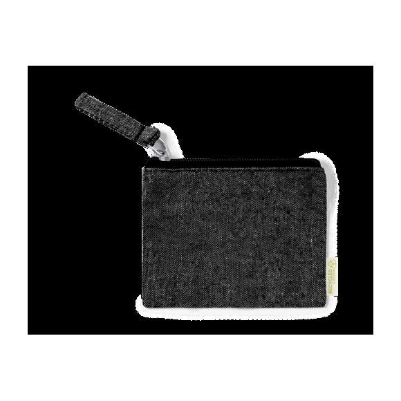 Monedero fabricado en 100% algodón reciclado. Compartimento principal con cierre de cremallera y tirador a juego. Con algodón distintivo reciclado en la etiqueta exterior y disponible en variada gama de colores. Certificación GRS (Global Recycled Standard / Estándar de Reciclaje Global), que garantiza el origen reciclado del material usado para fabricar el producto