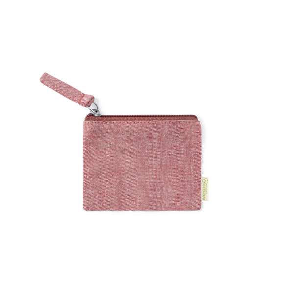 Monedero fabricado en 100% algodón reciclado. Compartimento principal con cierre de cremallera y tirador a juego. Con algodón distintivo reciclado en la etiqueta exterior y disponible en variada gama de colores. Certificación GRS (Global Recycled Standard / Estándar de Reciclaje Global), que garantiza el origen reciclado del material usado para fabricar el producto