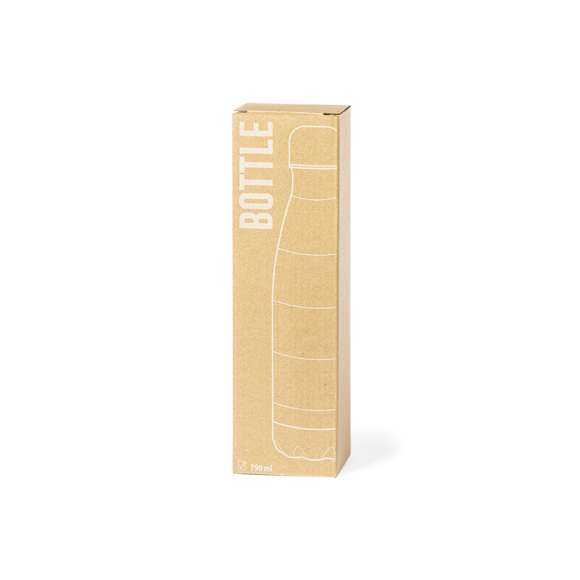 Bidón Rainbow de 790 ml de capacidad, fabricado en acero inox multicolor. Todo un orgullo de bidón, con tapón a rosca y libre de BPA. Presentado en caja individual de diseño kraft.