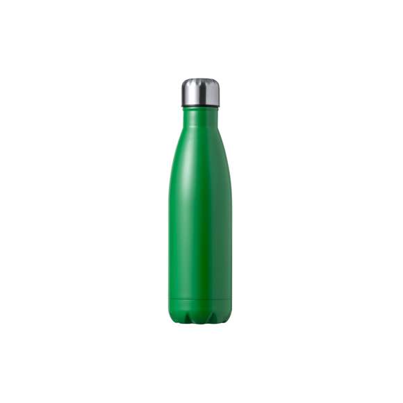 Bidón térmico de 550 ml de capacidad, fabricado en acero inox de doble pared. Con tapón a rosca, libre de BPA y disponible en variada gama de colores satinados. Presentado en caja individual de diseño kraft.Disponible manual de instrucciones en español e inglés.