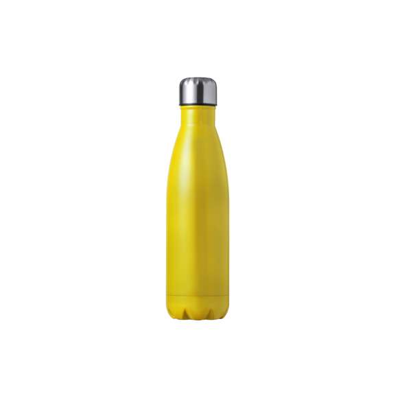 Bidón térmico de 550 ml de capacidad, fabricado en acero inox de doble pared. Con tapón a rosca, libre de BPA y disponible en variada gama de colores satinados. Presentado en caja individual de diseño kraft.Disponible manual de instrucciones en español e inglés.