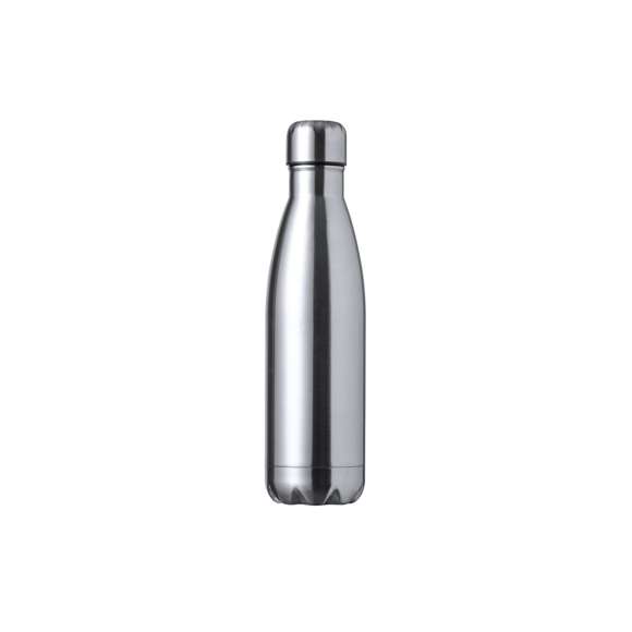 Bidón térmico de 550 ml de capacidad, fabricado en acero inox de doble pared. Con tapón a rosca, libre de BPA y disponible en variada gama de colores satinados. Presentado en caja individual de diseño kraft.Disponible manual de instrucciones en español e inglés.