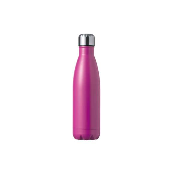 Bidón térmico de 550 ml de capacidad, fabricado en acero inox de doble pared. Con tapón a rosca, libre de BPA y disponible en variada gama de colores satinados. Presentado en caja individual de diseño kraft.Disponible manual de instrucciones en español e inglés.