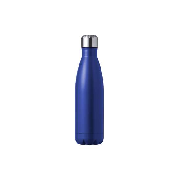 Bidón térmico de 550 ml de capacidad, fabricado en acero inox de doble pared. Con tapón a rosca, libre de BPA y disponible en variada gama de colores satinados. Presentado en caja individual de diseño kraft.Disponible manual de instrucciones en español e inglés.