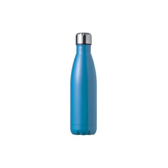 Bidón térmico de 550 ml de capacidad, fabricado en acero inox de doble pared. Con tapón a rosca, libre de BPA y disponible en variada gama de colores satinados. Presentado en caja individual de diseño kraft.Disponible manual de instrucciones en español e inglés.