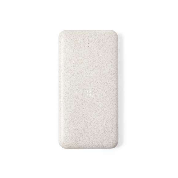 Batería auxiliar externa de 8.000 mAh, con cargador inalámbrico integrado 10W. Fabricada en caña de trigo, para así fomentar la utilización de materias primas naturales y reducir las emisiones contaminantes.2 salidas USB, con conexión Tipo C dual de entrada y salida e indicador LED de estado de carga. Compatible con dispositivos equipados con tecnología de carga inalámbrica Qi, cable de carga Tipo C incluido. Presentado en caja individual de diseño kraft, con manual de instrucciones en español e inglés. Entrada/Salida USB C: 5-12V DC 3-1.5V, PD18WSalidas USB: 5-12V DC 3-1.5ALas capacidades mostradas en todas nuestras baterías auxiliares externas son reales, incorporando todas ellas baterías de grado A y no recicladas, con una vida útil de al menos 500 ciclos de carga y según normativa CE. Además, están fabricadas conforme a los estándares RoHS y en cumplimiento con los siguientes requisitos de seguridad:Sistema de protección contra sobrecarga del power bank. Sistema de protección contra descarga completa que proporciona una mayor durabilidad del power bank. Sistema de bloqueo para evitar cortocircuitos. Sistema de transferencia de carga constante, acorde con la capacidad del dispositivo de destino.