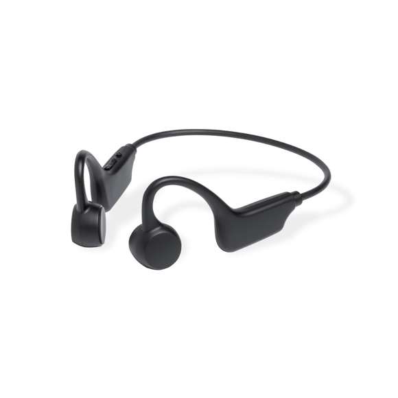 Auriculares supraurales Bluetooth®. Con Tecnología de Conducción Ósea (Bone Conduction Technology), que generan una vibración captada por los huesos del oído interno. Mediante esta tecnología, el pabellón auditivo y los tímpanos del usuario quedan libres, percibiéndose tanto el contenido que se está reproduciendo a través de los auriculares como el resto de sonidos ambiente de alrededor.Conexión Bluetooth® 5.3, con función manos libres, ranura para tarjetas micro SD y batería de 250 mAh integrada. De diseño ergonómico, incluyen botones de control integrados, luz LED de estado de carga y cable de carga Tipo C. Presentados en caja individual de diseño kraft, con manual de instrucciones en español e inglés.