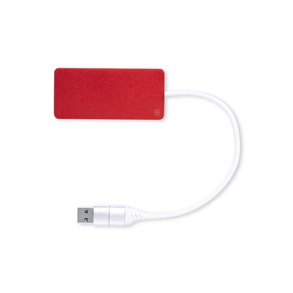 Puerto USB 2.0 fabricado en aluminio reciclado, con posibilidades de reciclaje casi infinitas, sin perder sus propiedades originales y consumiendo menos energía en este proceso. Incluye puerto Tipo C y 2 puertos USB, con entrada dual USB/Tipo C. Presentado en caja individual de diseño kraft.Fabricado conforme a estándares RoHS, con sistema de bloqueo para evitar cortocircuitos.