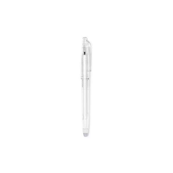 Bolígrafo borrable con el que disfrutar de una escritura fluida y dejar margen para el error. Permite escribir, borrar y reescribir sin dañar los documentos. De cartucho jumbo y en tinta azul. Fabricado en resistente ABS de acabado transparente y disponible en variada gama de colores.