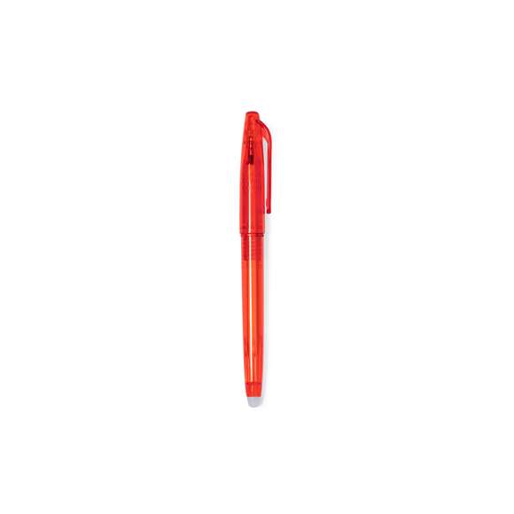 Bolígrafo borrable con el que disfrutar de una escritura fluida y dejar margen para el error. Permite escribir, borrar y reescribir sin dañar los documentos. De cartucho jumbo y en tinta azul. Fabricado en resistente ABS de acabado transparente y disponible en variada gama de colores.