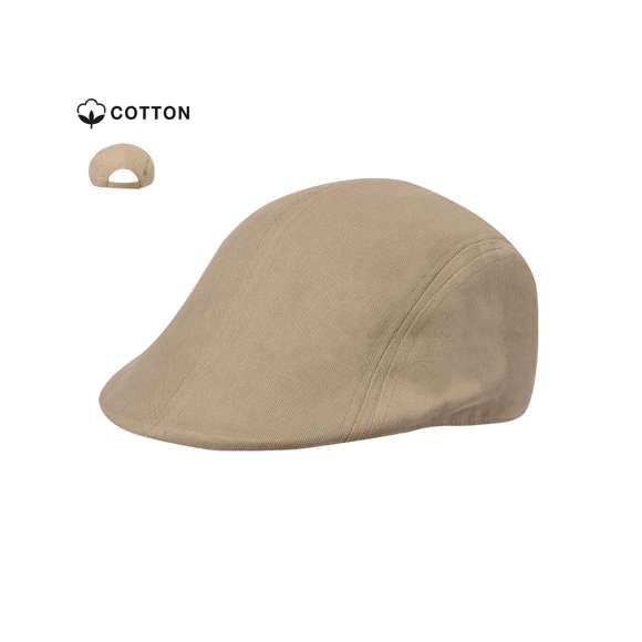 Gorra de corte clásico confeccionada en tejido 100% algodón. Con una pequeña visera y cierre de velcro, para un cómodo y firme ajuste en la cabeza. Disponible en variada gama de colores.