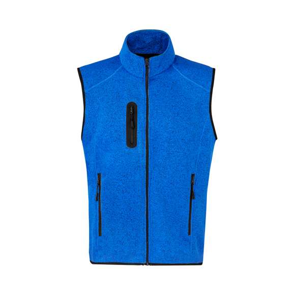 Chaleco de elegante diseño bitono en cálido y suave polar fleece de 280g/m2, con tratamiento anti-pilling, disponible en distintos colores. Cremallera central, bolsillos laterales y práctico bolsillo en el pecho, con cierres reforzados y tiradores en color negro. Con costuras laterales de aspecto moderno que aseguran un ajuste perfecto. Disponible en tallas XS, S, M, L, XL, XXL.