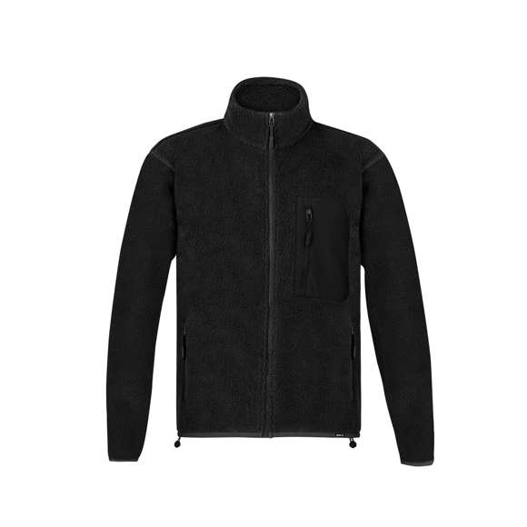 Chaqueta en cálido material sherpa RPET de 450g/m2, con interior de forro polar en color a juego. De suave tacto y estilo borrego. Bolsillo en pecho de poliéster RPET con cierre de cremallera y tirador a juego. Con cremallera central invertida en nailon y bolsillos laterales con tiradores de color a juego, que agregan un estilo único. Incluye distintivo eco en dobladillo inferior de la prenda.Disponible varios colores y en tallas XS, S, M, L, XL, XXL.