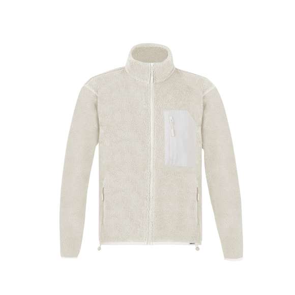 Chaqueta en cálido material sherpa RPET de 450g/m2, con interior de forro polar en color a juego. De suave tacto y estilo borrego. Bolsillo en pecho de poliéster RPET con cierre de cremallera y tirador a juego. Con cremallera central invertida en nailon y bolsillos laterales con tiradores de color a juego, que agregan un estilo único. Incluye distintivo eco en dobladillo inferior de la prenda.Disponible varios colores y en tallas XS, S, M, L, XL, XXL.