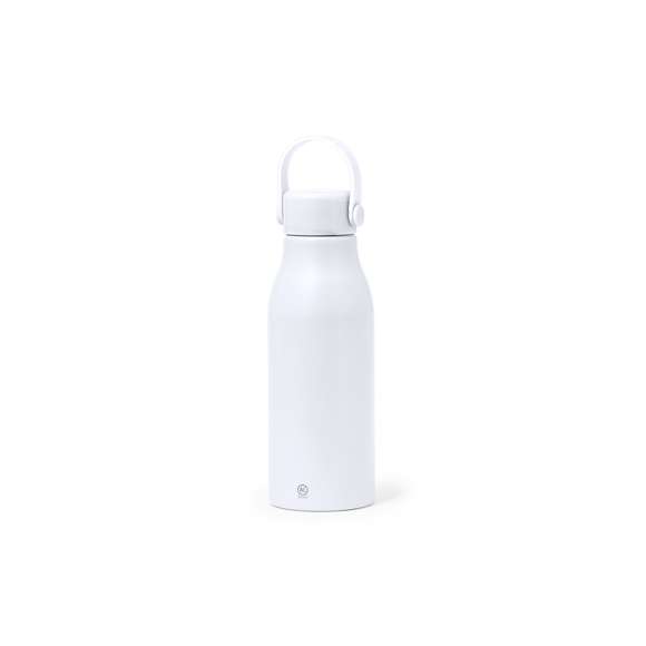 Bidón de 700 ml de capacidad. Fabricado en resistente y sostenible aluminio reciclado. Con tapón a rosca en mate y asa integrada a juego para un sencillo transporte. Cuerpo de acabado satinado. Disponible en variada gama de colores y libre de BPA. Incluye distintivo Aluminio Reciclado. Presentado en caja de diseño kraft y en bolsa individual reciclada.El aluminio reciclado es un material con posibilidades de reciclaje casi infinitas, sin perder sus propiedades originales y consumiendo menos energía en este proceso.
