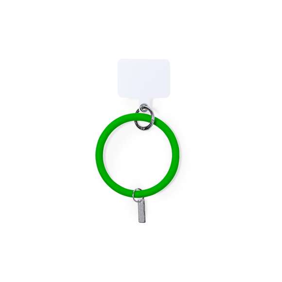 Original pulsera portamóvil en flexible silicona, adaptable para todo tipo de muñecas. Con accesorio de transporte para situar entre la funda y el smartphone. Con accesorio metálico especial para marcar en láser y amplia zona de marcaje en PP. Disponible en variada gama de colores.