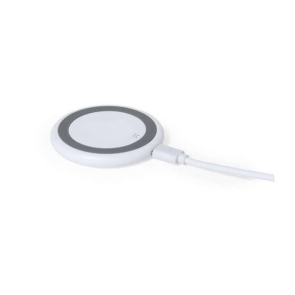 Cargador inalámbrico 15W de diseño circular. Base antideslizante y compatible con dispositivos equipados con tecnología de carga Qi. Diseñado para la carga de smartphone, auriculares y smartwatch. Presentado en atractiva caja de diseño kraft. Disponible manual en español e inglés.