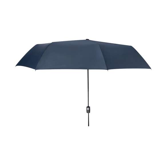 Paraguas plegable de 120cm de diámetro en material pongee 190T RPET. De apertura y cierre automáticos, con sistema antiviento y varillas en fibra de vidrio. Mango de suave tacto goma, con funda de transporte y cinta a juego. Disponible en variada gama de colores, con etiqueta RPET.El material RPET se elabora a partir de plástico reciclado, para así fomentar la reutilización de residuos plásticos y ayudar a la sostenibilidad del planeta.