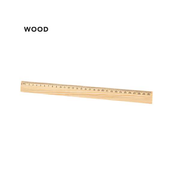 Practica regla de 30cm fabricada en madera. Herramienta perfecta para mediciones precisas, combinando diseño ecológico y practicidad.