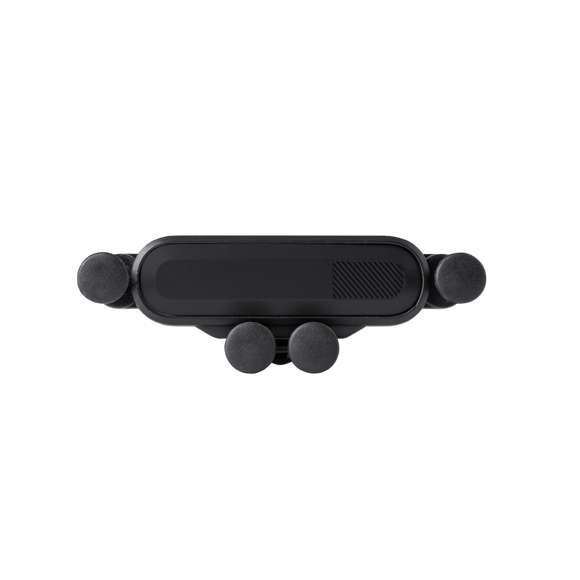 Ingenioso soporte para smartphone de diseño minimalista y especialmente diseñado para smartphones tamaño XXL. Con sistema de fijación universal que se adapta con el propio peso del teléfono, ajustando los enganches de agarre una vez se sitúa el dispositivo en el soporte. Para rejilla de ventilación del automóvil y con frontal especialmente diseñado para marcaje. Presentado en caja de diseño kraft.