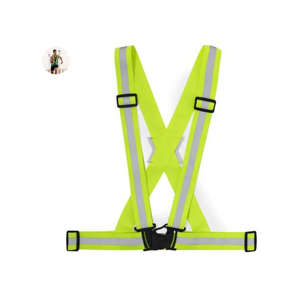 Chaleco reflectante homologado según normativa CE. Muy cómodo y fácil de usar, gracias a sus 4 hebillas ajustables y su cierre de hebilla. Disponible en color amarillo fluorescente, con bandas reflectantes y en talla única para adulto.