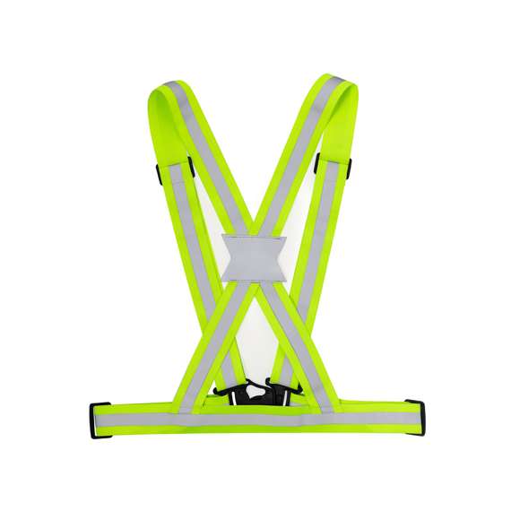 Chaleco reflectante homologado según normativa CE. Muy cómodo y fácil de usar, gracias a sus 4 hebillas ajustables y su cierre de hebilla. Disponible en color amarillo fluorescente, con bandas reflectantes y en talla única para adulto.