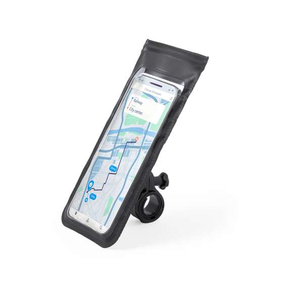Funda táctil para smartphone diseñada para bicicletas. Fácil de enganchar a cualquier manillar mediante un tornillo de montaje sencillo y gomas de presión. La funda cuenta con un clip de enganche y viene presentada en una bolsa individual reciclada.
