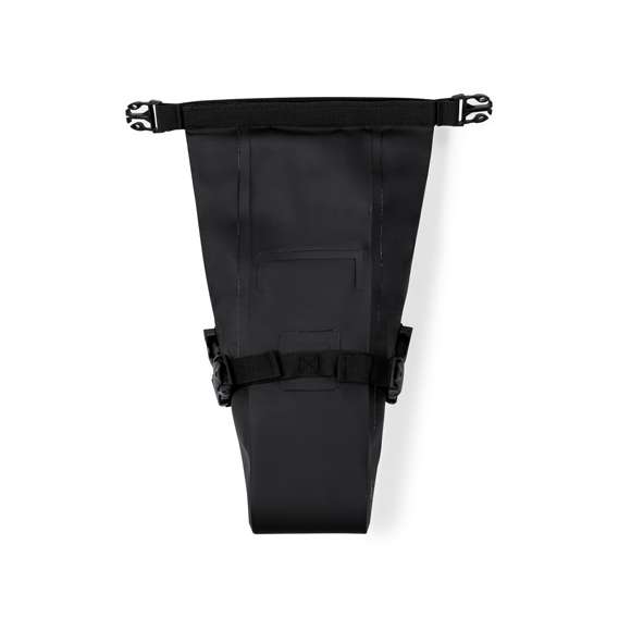 Bolsa para bicicleta impermeable. Complemento perfecto para bicicletas, con acoples para sillín y tija. Con cierre de hebilla y sistema de cierre plegable para una mayor impermeabilidad.