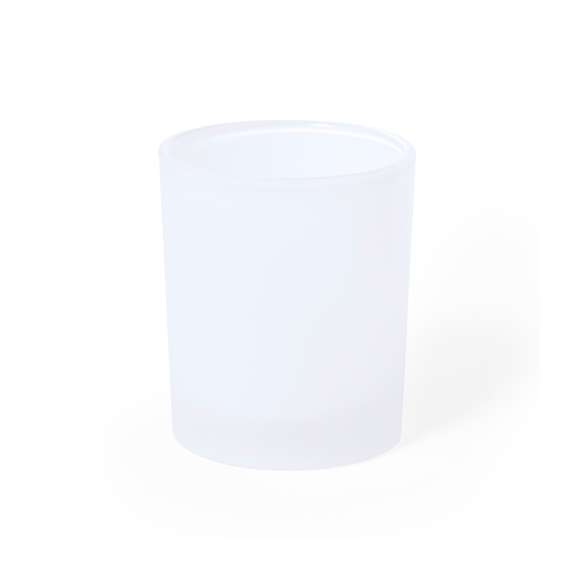 Vaso de cristal de acabado mate de 330 ml de capacidad. Especialmente diseñado para la sublimación y presentado en caja individual kraft.