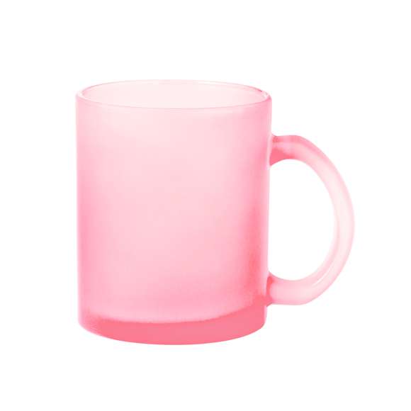 Taza de cristal con 350 ml de capacidad. Especialmente diseñada para marcaje en sublimación, y disponible en diversos colores mate. Presentada en caja individual kraft.