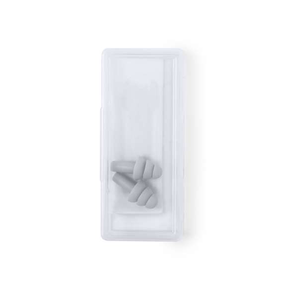 Set de tapones para oído y tiras nasales adhesivas. Práctico kit de descanso provisto de un par de tapones para oídos reutilizables hechos en suave silicona y 5 tiras nasales autoadhesivas, para un alivio inmediato. Presentado en una caja de plástico transparente.