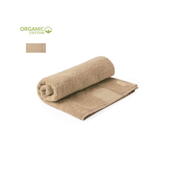 Toalla absorbente confeccionada en Algodón Orgánico de 350 g/m2. Con un tamaño de 50x100 cm, está disponible en una variada gama de colores. Con logotipo Algodón Orgánico en etiqueta. Presentada en bolsa individual reciclada.