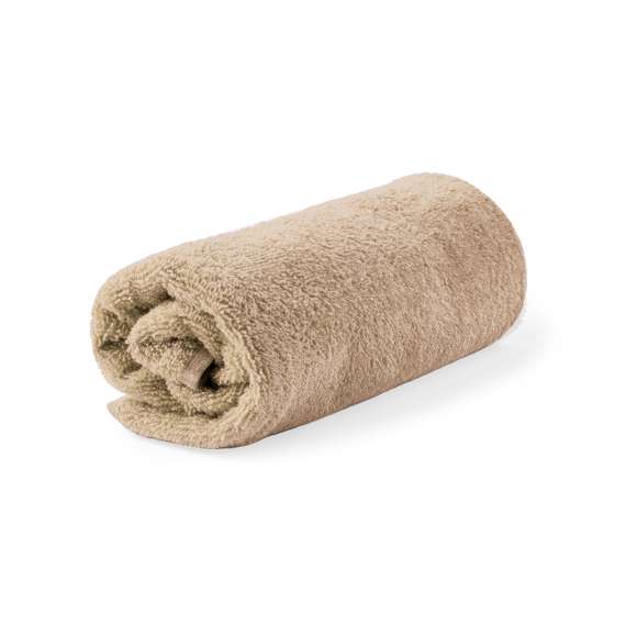 Toalla absorbente confeccionada en Algodón Orgánico de 350 g/m2. Con un tamaño de 50x100 cm, está disponible en una variada gama de colores. Con logotipo Algodón Orgánico en etiqueta. Presentada en bolsa individual reciclada.