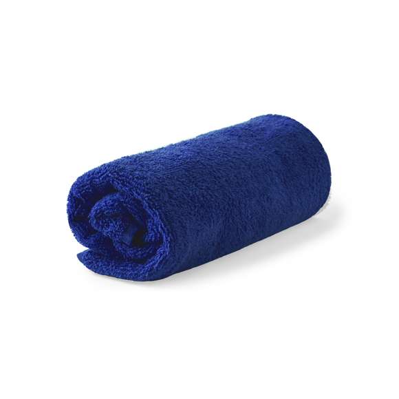 Toalla absorbente confeccionada en Algodón Orgánico de 350 g/m2. Con un tamaño de 70x140 cm, está disponible en una variada gama de colores. Con logotipo Algodón Orgánico en etiqueta. Presentada en bolsa individual reciclada.