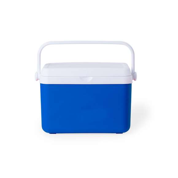 Nevera fabricada en PP de 4L. Atractivo diseño vintage para mantener bebidas y alimentos fríos, de diseño rígido con doble pared. Tapadera de bisagra con cierre de seguridad y asa rígida para un fácil transporte. Con base de color gris y accesorios en blanco. Presentada individualmente en bolsa reciclada.