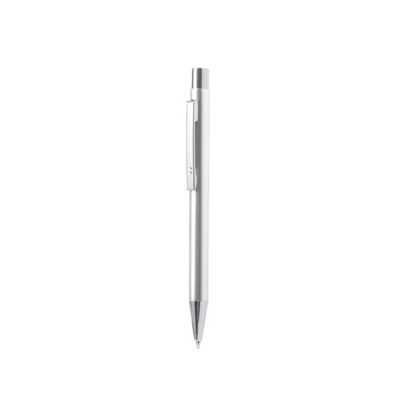 Elegante bolígrafo en Aluminio Reciclado con mecanismo pulsador. Cuerpo en resistente Aluminio Reciclado de acabado brillante, en variada gama de colores. Clip metálico con pulsador retráctil. En tinta azul y con carga jumbo. Presentado en bolsa individual reciclada.El Aluminio Reciclado es un material con posibilidades de reciclaje casi infinitas, sin perder sus propiedades originales y consumiendo menos energía en este proceso.Certificación GRS (Global Recycled Standard / Estándar de Reciclaje Global), que garantiza el origen reciclado del material usado para fabricar el producto.