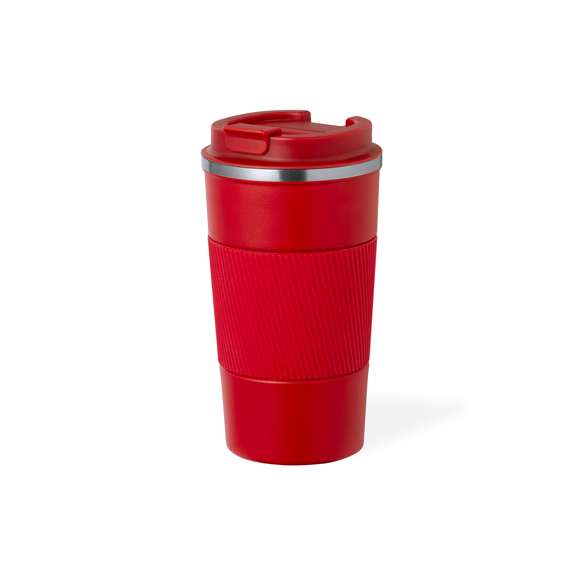 Vaso térmico fabricado en acero inox de doble pared y 400 ml de capacidad de color mate. Con dosificador en tapa y abrefácil, banda de silicona a juego y base antideslizante, libre de BPA. Es ideal para tener en tu escritorio, mesa o en cualquier superficie donde disfrutar tranquilamente de tu bebida favorita.