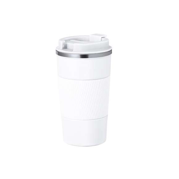 Vaso térmico fabricado en acero inox de doble pared y 400 ml de capacidad de color mate. Con dosificador en tapa y abrefácil, banda de silicona a juego y base antideslizante, libre de BPA. Es ideal para tener en tu escritorio, mesa o en cualquier superficie donde disfrutar tranquilamente de tu bebida favorita.
